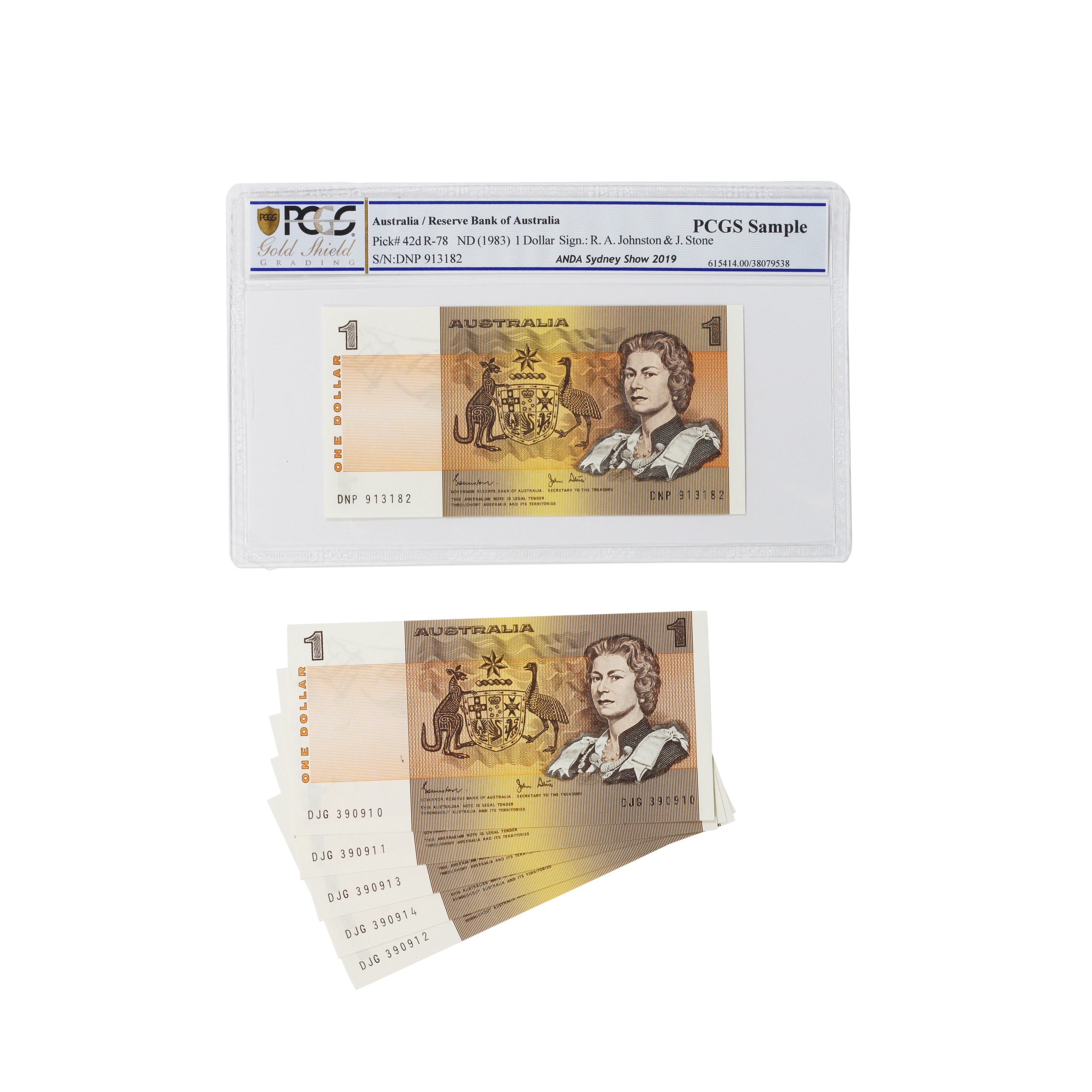 1973. · Group, Coombs/Wilson, One Dollar, 1983, UNC