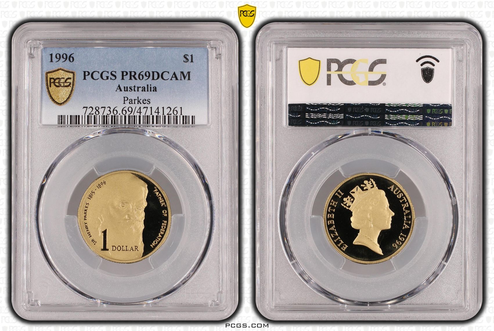 Elizabeth II, Parkes , One Dollar, 1996, PCGS PR69DCAM