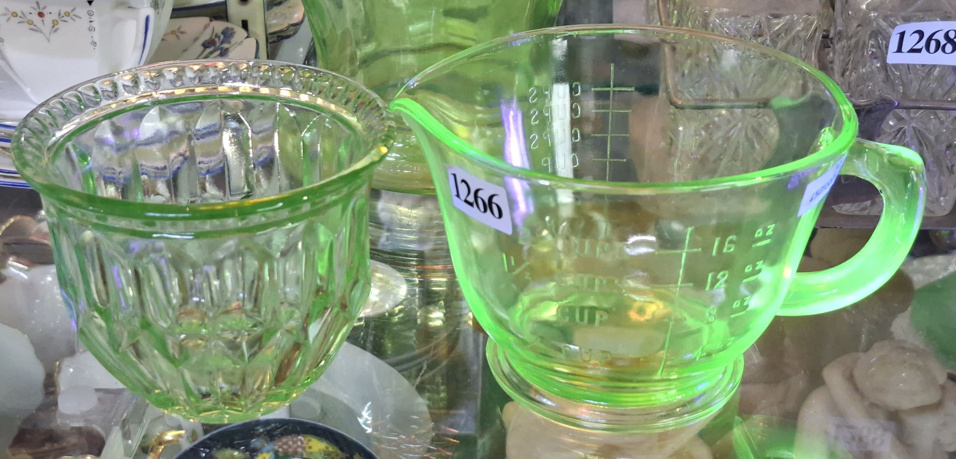 Uranium Glass Measuring Jug