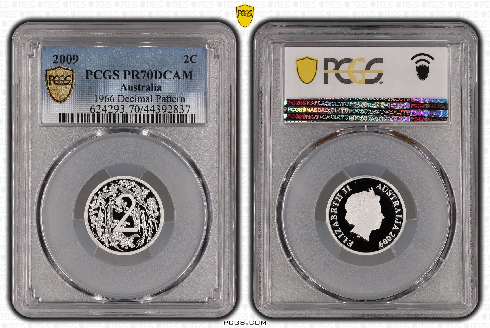 47 · 2009 Australia Two Cent, 2c Silver 1966 Decimal Pattern PCGS - PR70DCAM POP 3/0 -837