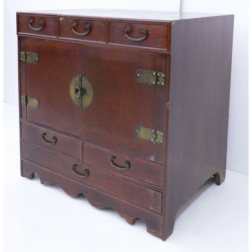Japanese Small Reddish Tansu- 24x24x18''