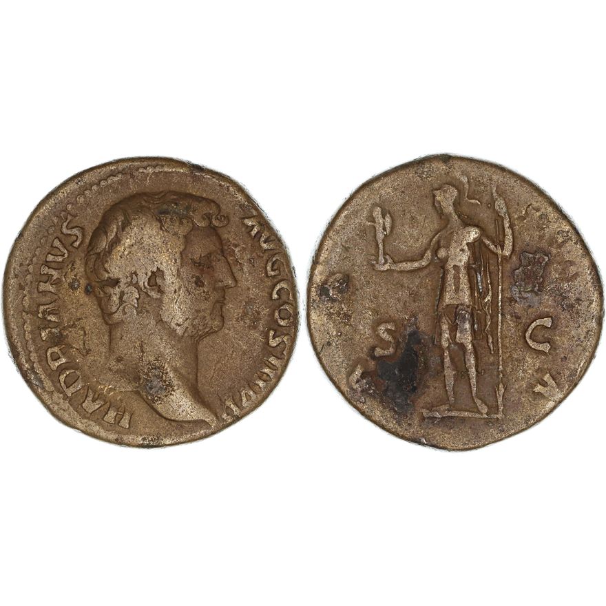 Roman Empire, Hadrian, Æ Sestertius, 137-138 AD,  gF-nVF