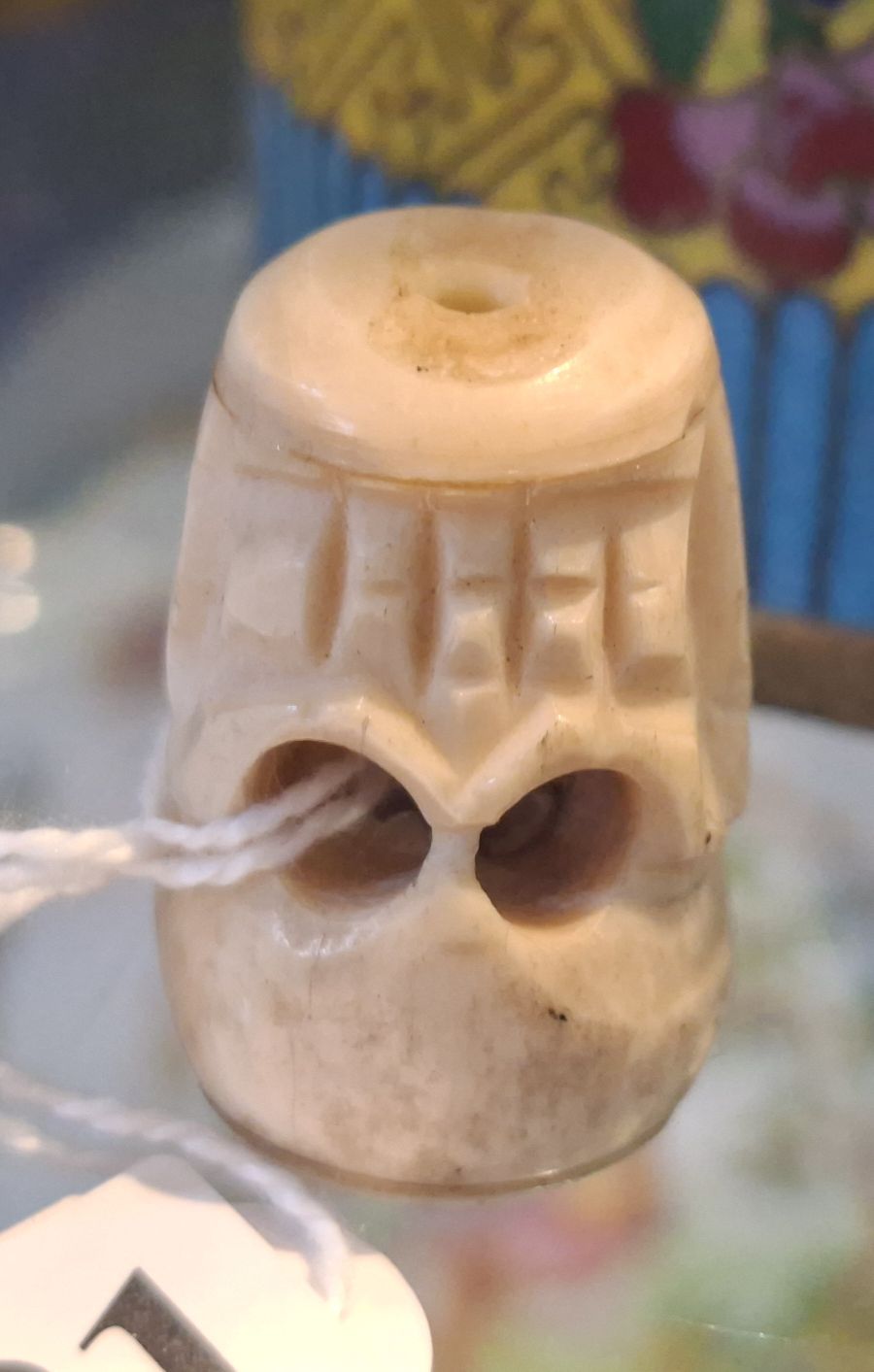 1221 · CARVED BONE SKULL