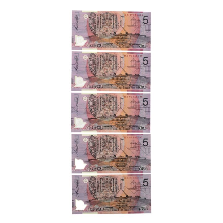 Consecutive Run, MacFarlane/Evans,  Five Dollars, 1997, UNC