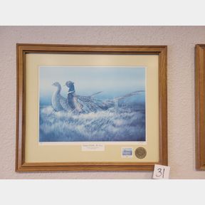 68/1000 Ltd Edition Ks Wildlife Series "Partners - The Kansas Pheasant"