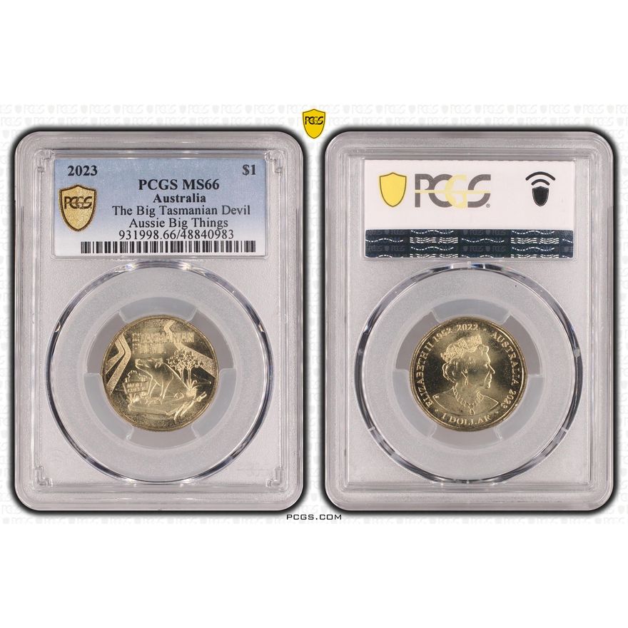 The Big Tasmanian Devil Aussie Big Things, One Dollar, 2023, PCGS MS66