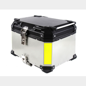 45L MOTORCYCLE ALUMINUM ALLOY TOP BOX STORAGE TAIL CASE SILVER