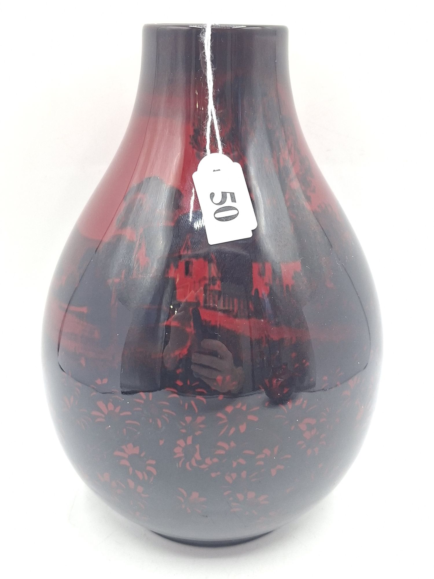A ROYAL DOULTON FLAMBE OVOID VASE