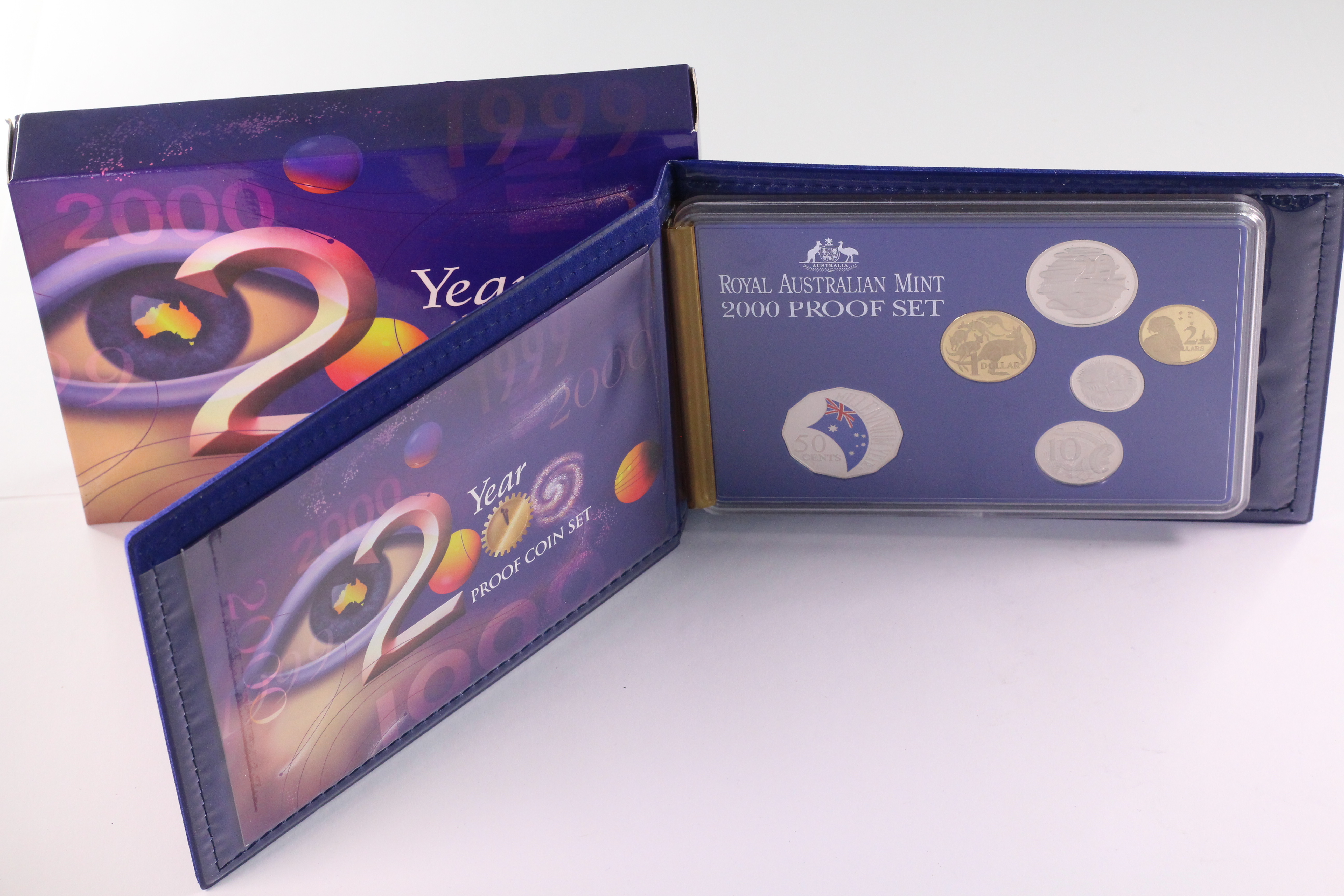 2000 Royal Australian Mint Millennium Year 6 Coin Proof Set - Folder