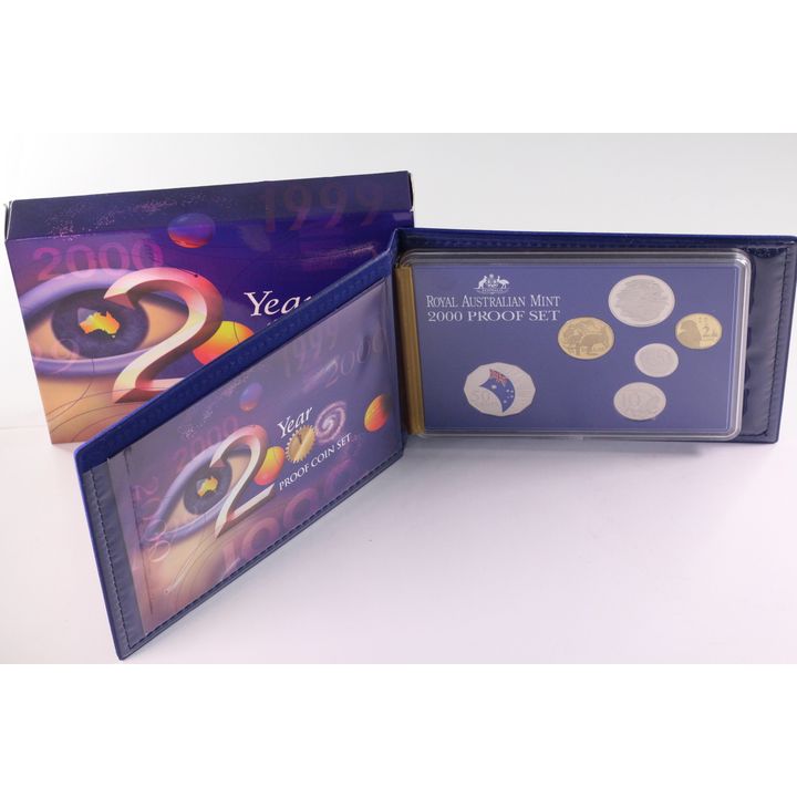 2000 Royal Australian Mint Millennium Year 6 Coin Proof Set - Folder