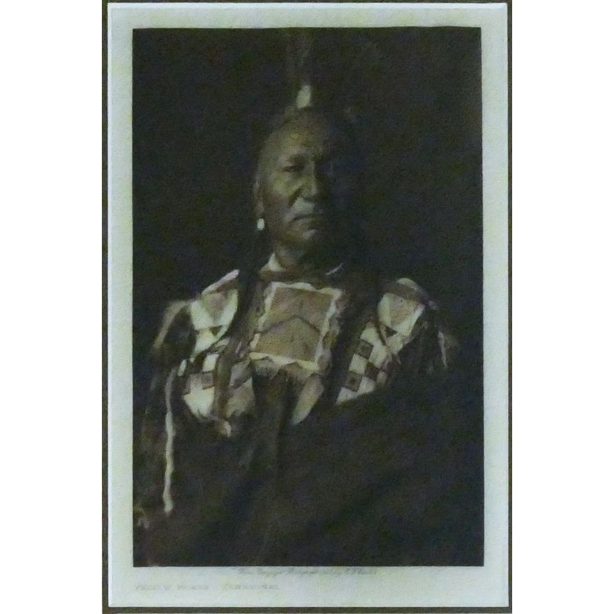 Antique Edward Curtis ''Yellow Horse - Yanktonai'' Photogravure Framed 14.5''x12''.