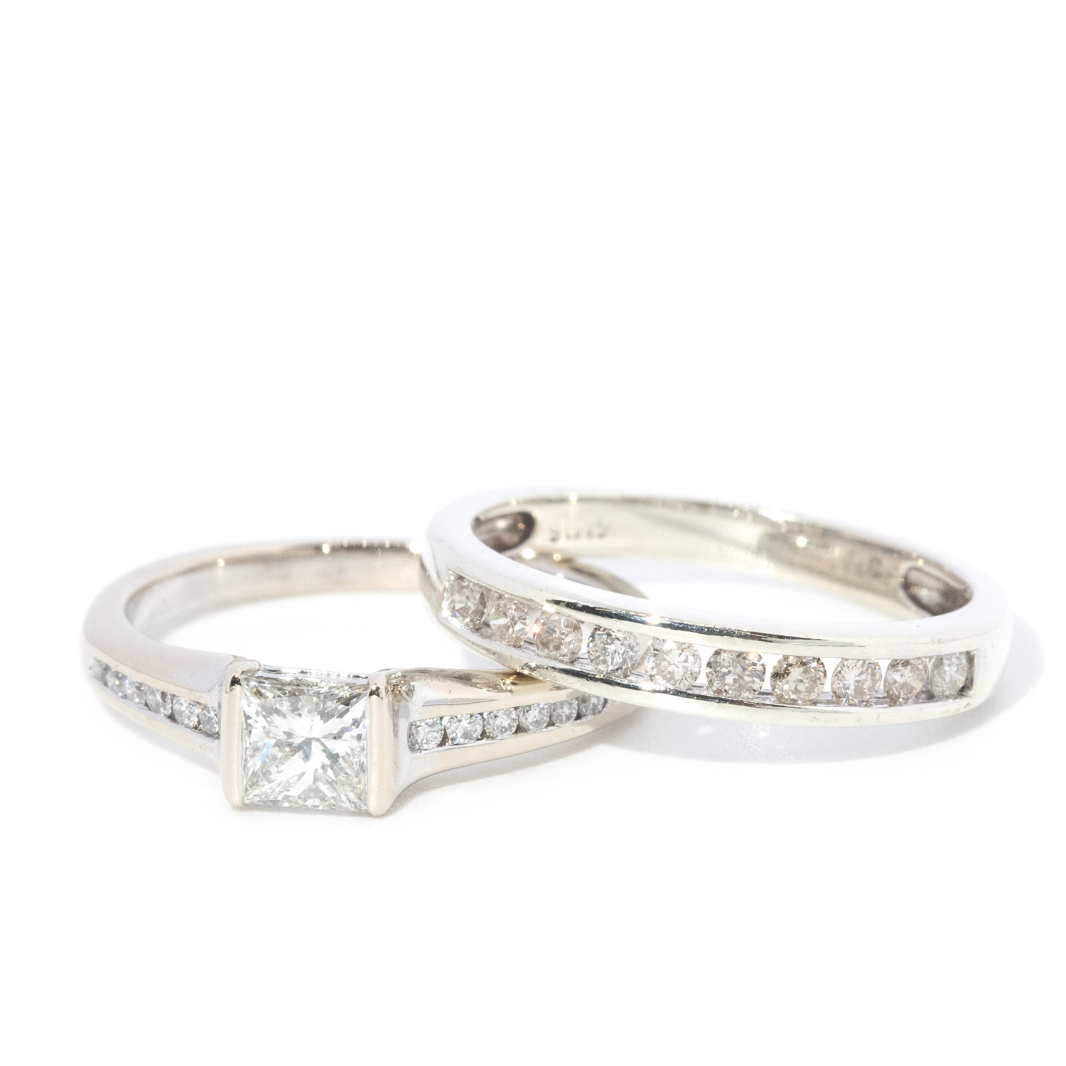 Two White Gold Diamond Rings