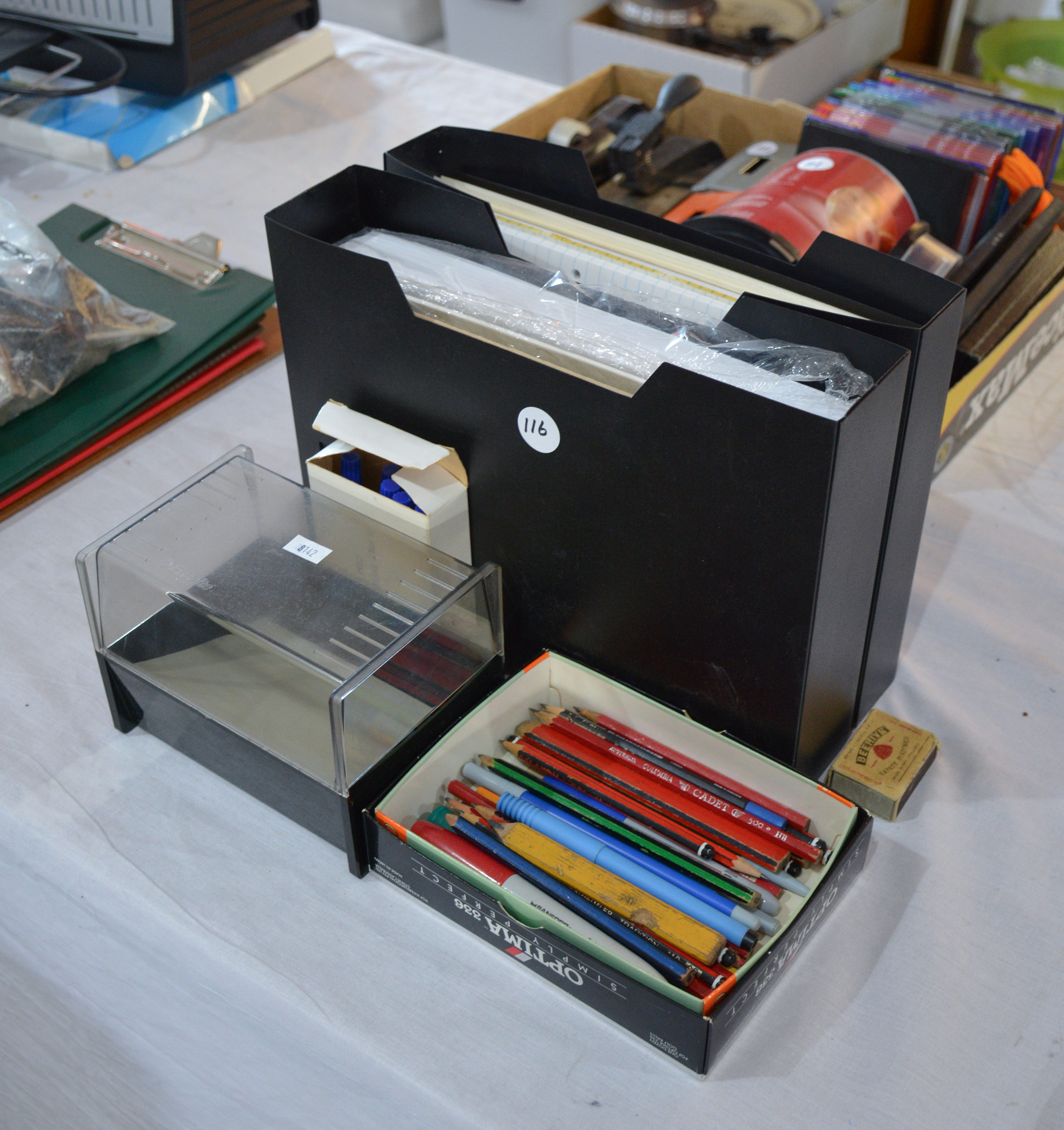Collection of Ruled Leaves, Pencils, Markers etc — sold at auction in New Zealand for $15