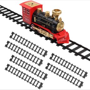 HOT BEE 6 PCS TRAIN TRACKS ACCESSORIES STRAIGHT TRAIN TRACK RAILROAD BUILDING TOY RAILWAY RAIL WITH SNAPS 9015 TRAINS SET,GIFTS FO