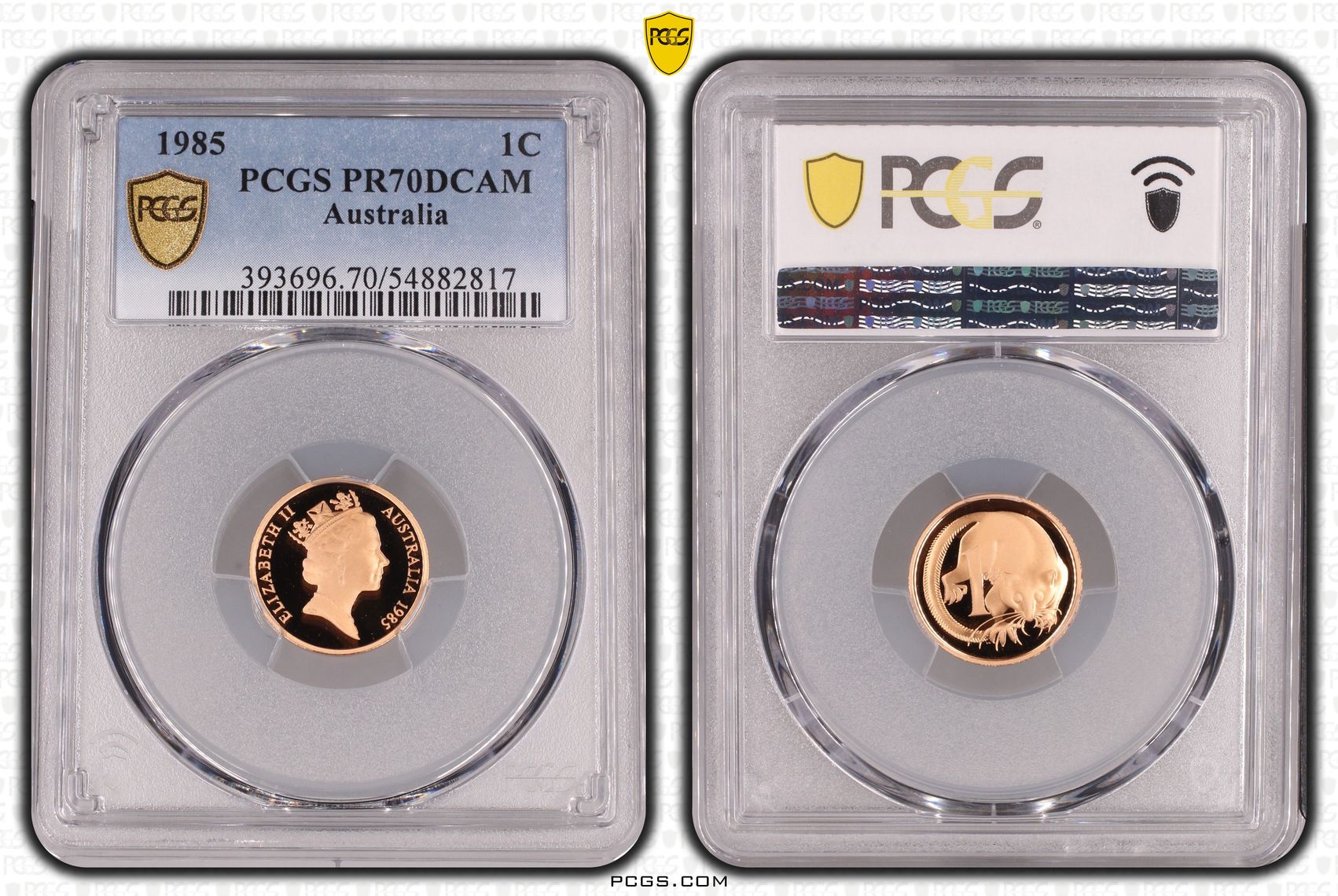 One Cent, 1985, Pcgs Pr70dcam