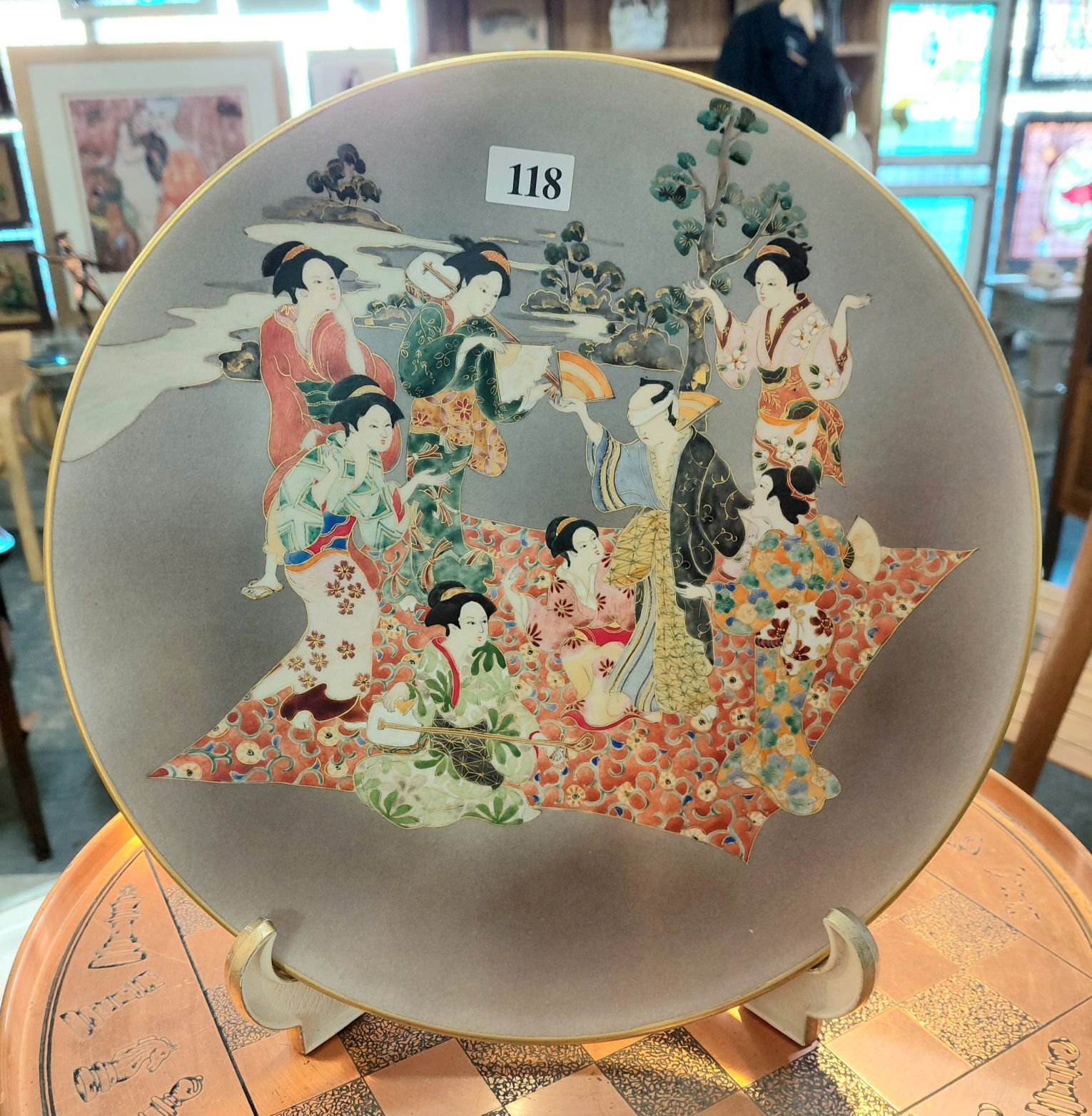 Japanese Satsuma Ceramic Plate