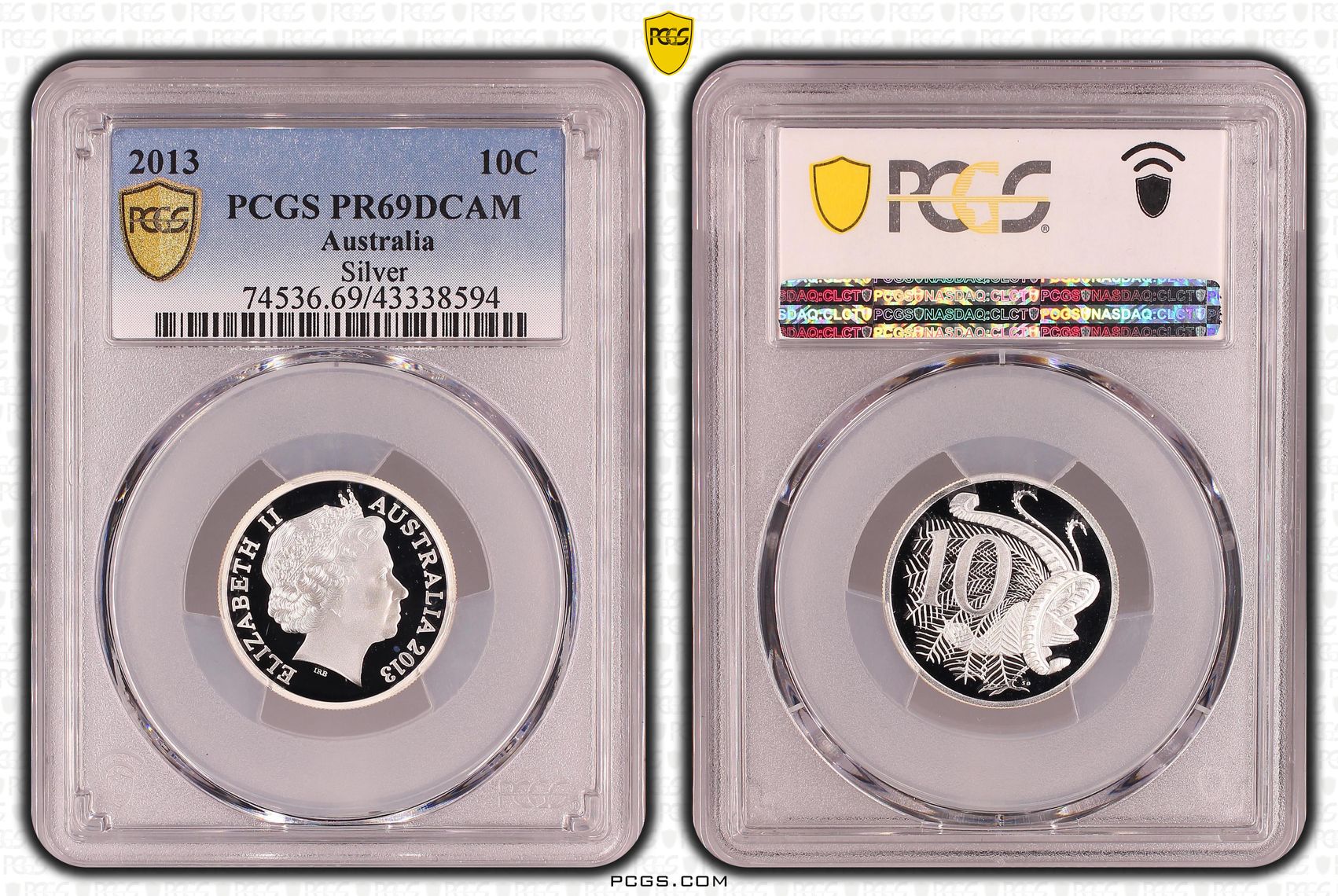 Silver, Ten Cent, 2013, PCGS PR69DCAM