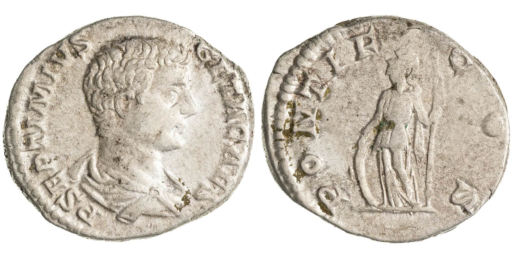 Geta, Denarius, 207 AD, VF