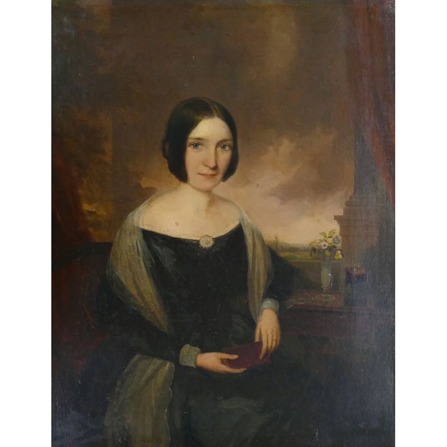 Charles Hayter 19th Cent. ''Seated Female Portrait'' Oil