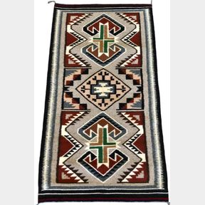 Busy Pattern Navajo Textile By Gloria Yazzie