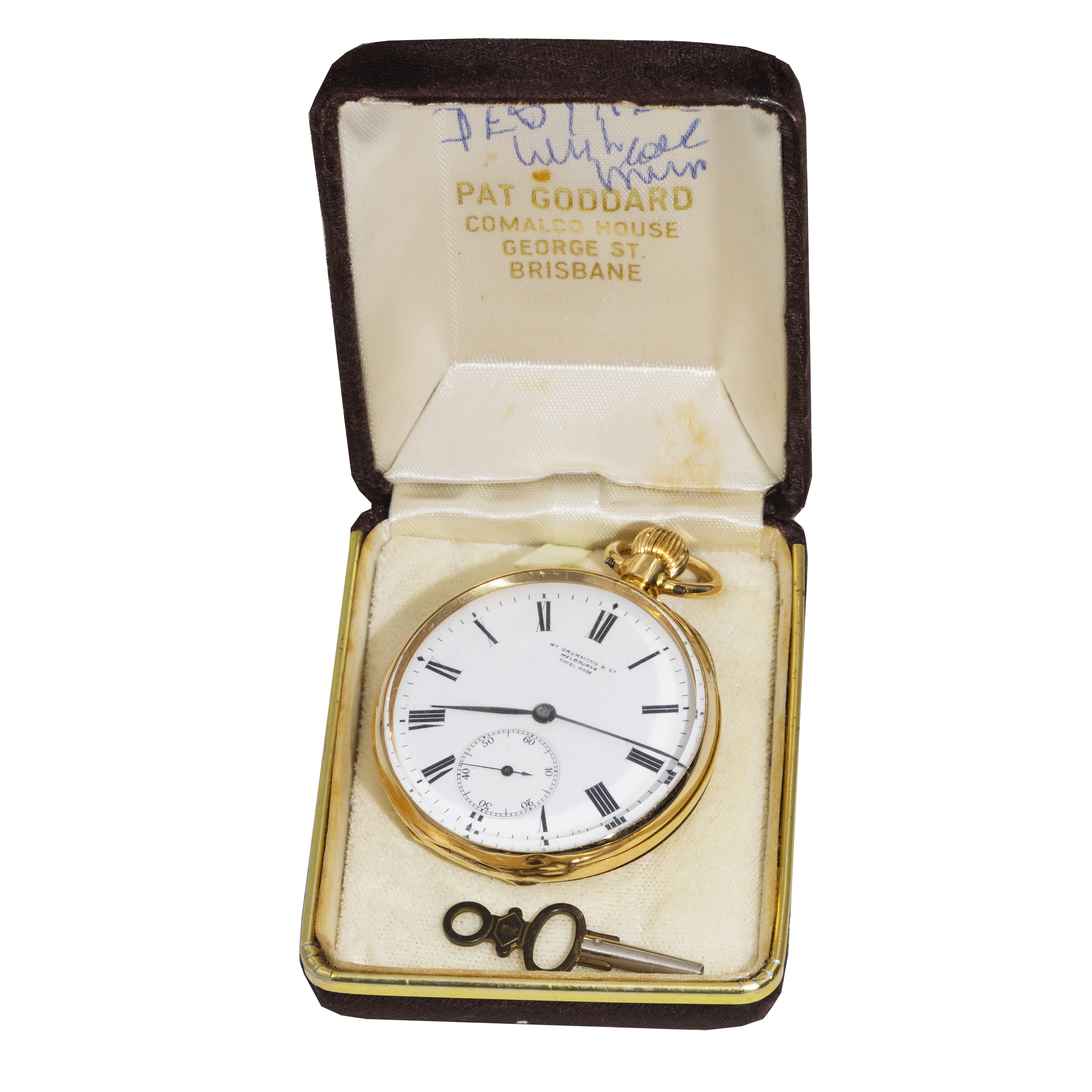 255 · 18 Carat Open Face Longines Movement Pocketwatch