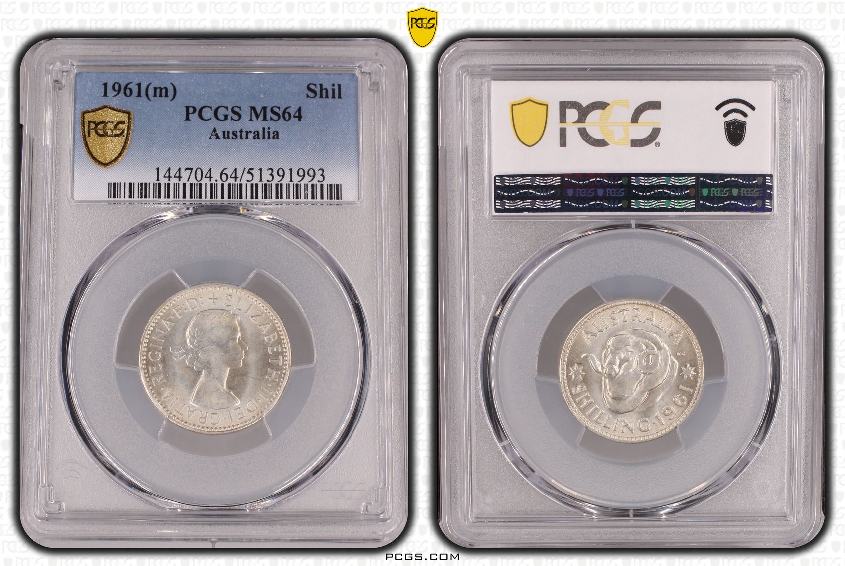 175 · Shilling, 1961(m), PCGS MS64