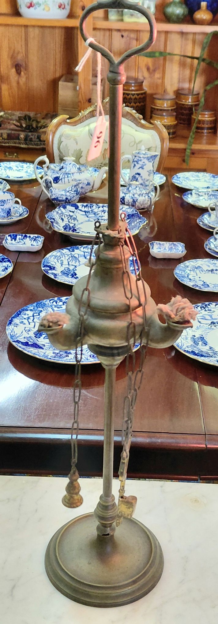96 · 19TH CENTURY ITALIAN LUCERNA OIL LAMP