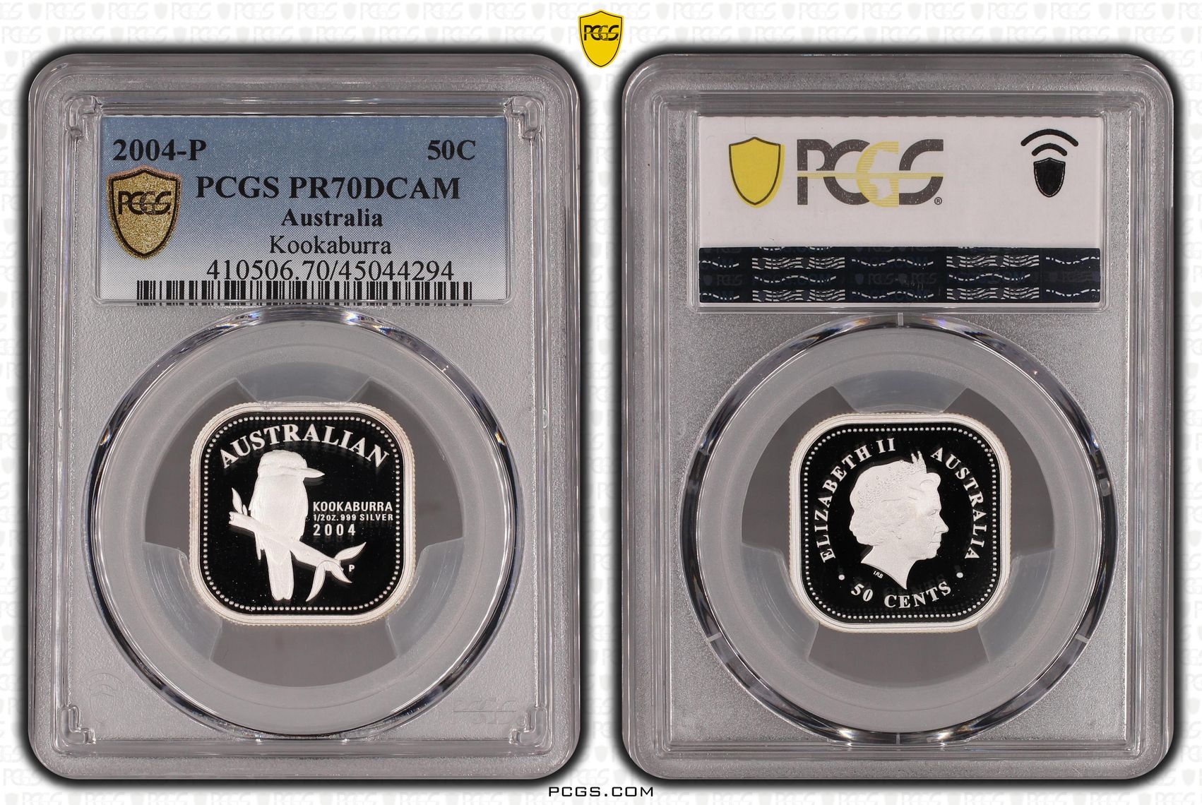 2004-P Australia Fifty Cent, 50c Kookaburra PCGS - PR70DCAM POP 5/0 -294