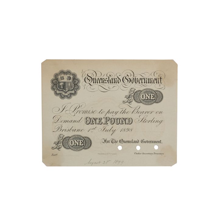 Queensland Government, One Pound, 1898, EF