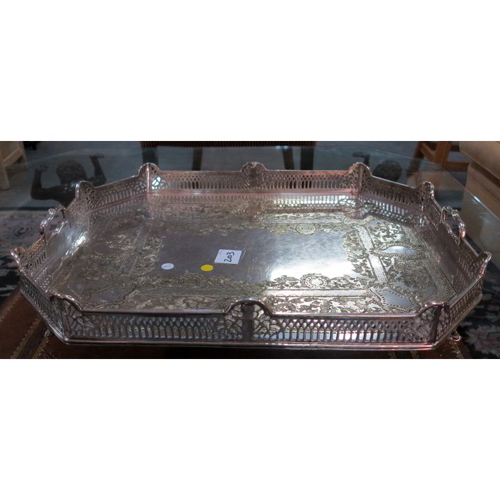 SILVERPLATED GALLERY TRAY
