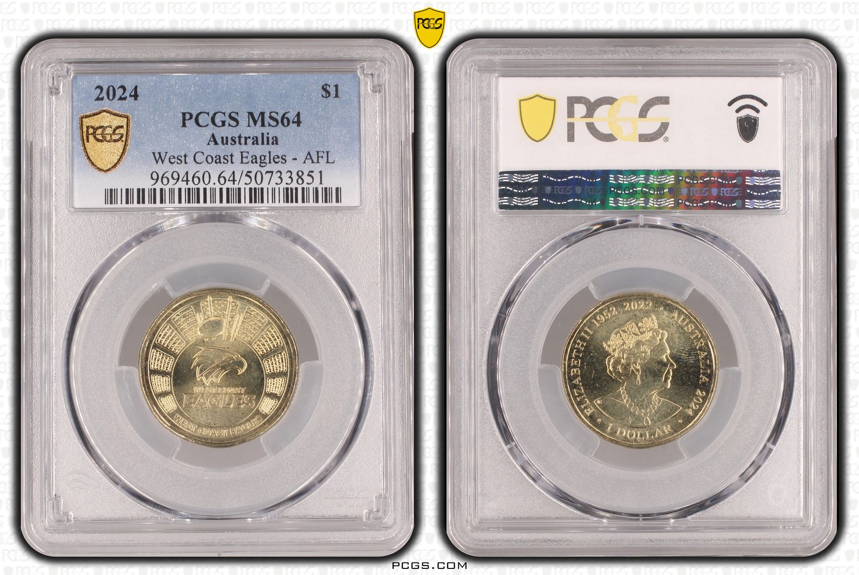 West Coast Eagles - AFL , One Dollar, 2024, PCGS MS64
