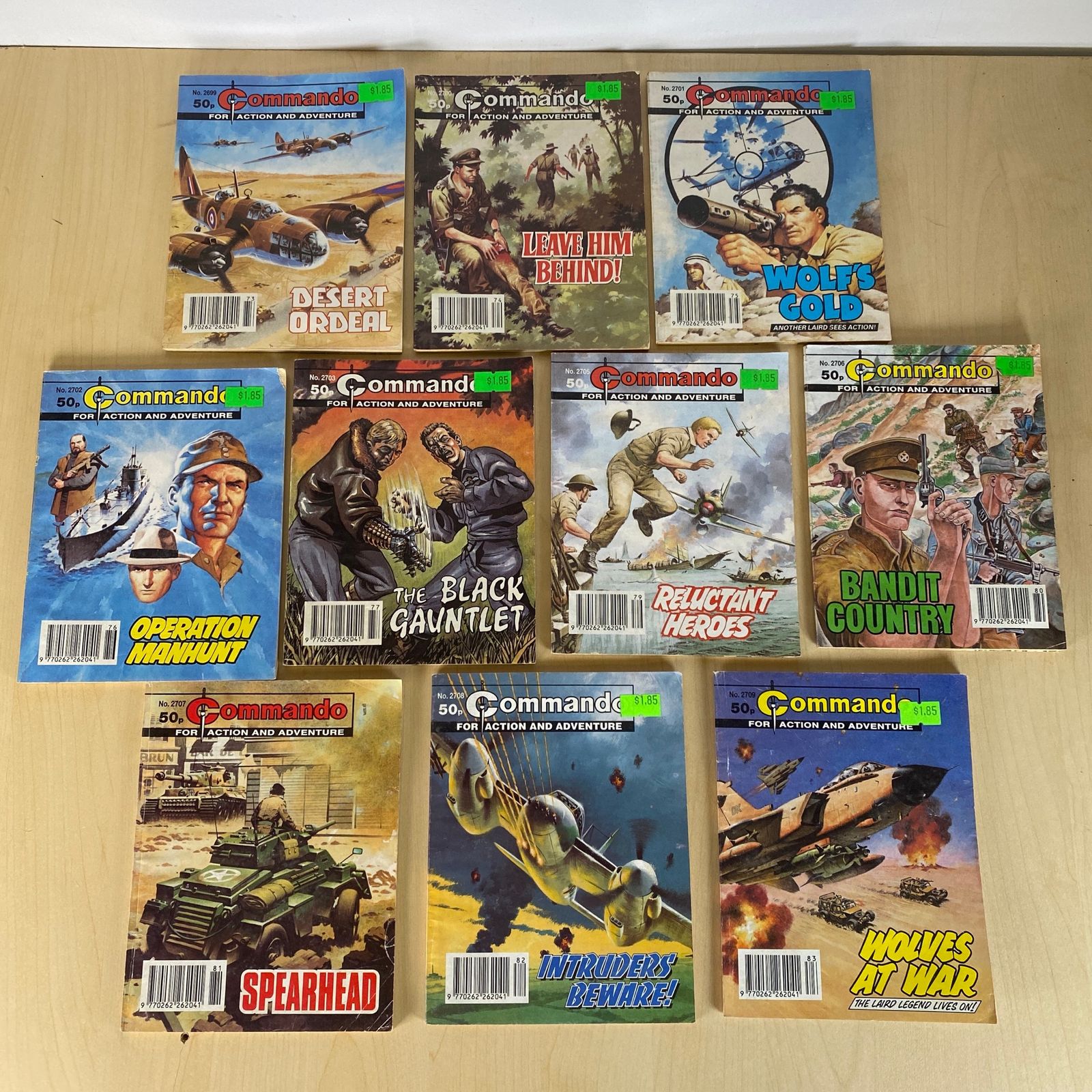 Commando War Comics Issues - 2699, 2700, 2701, 2702, 2703, 2705, 2706, 2707