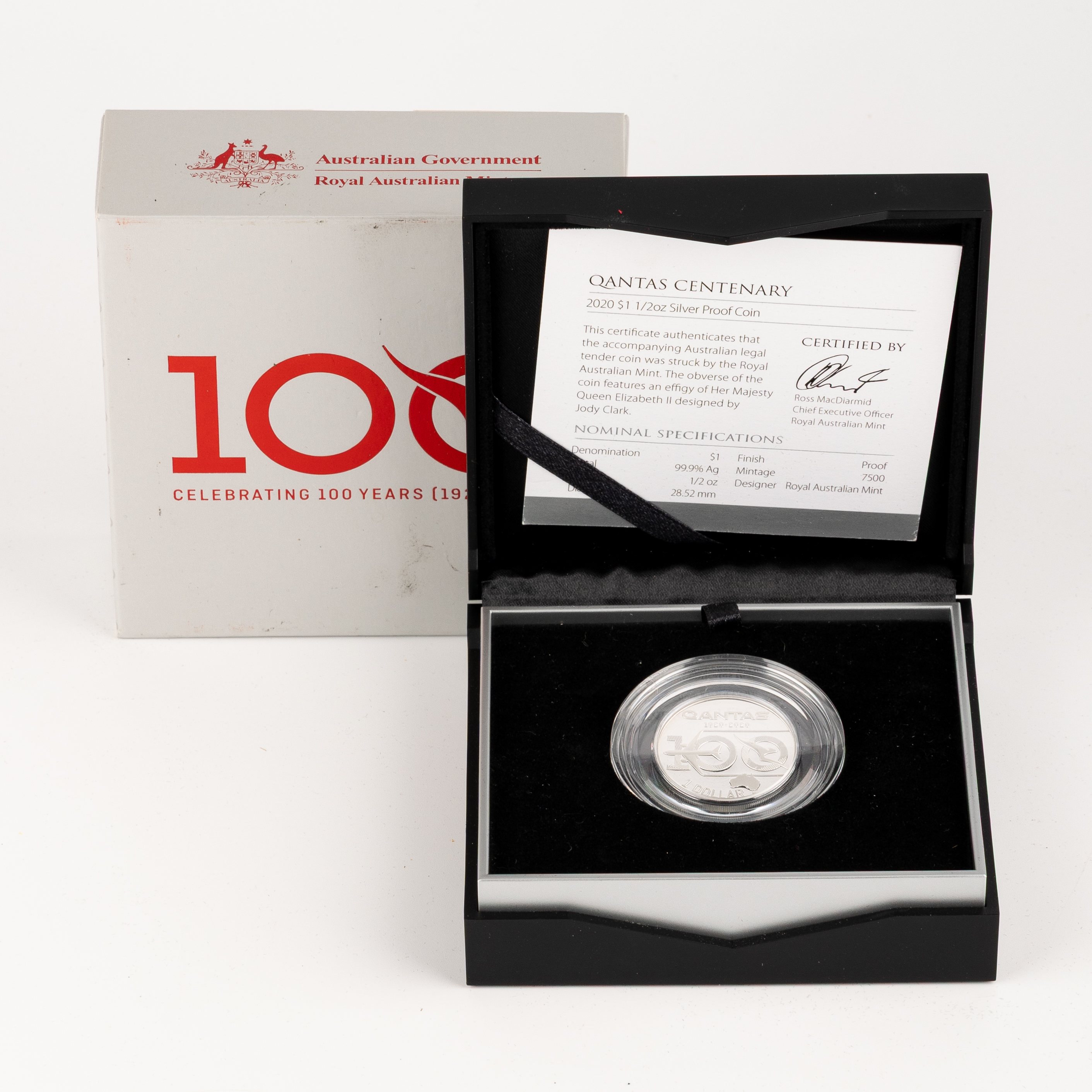 RAM - Qantas Centenary, One Dollar, 2020, FDC