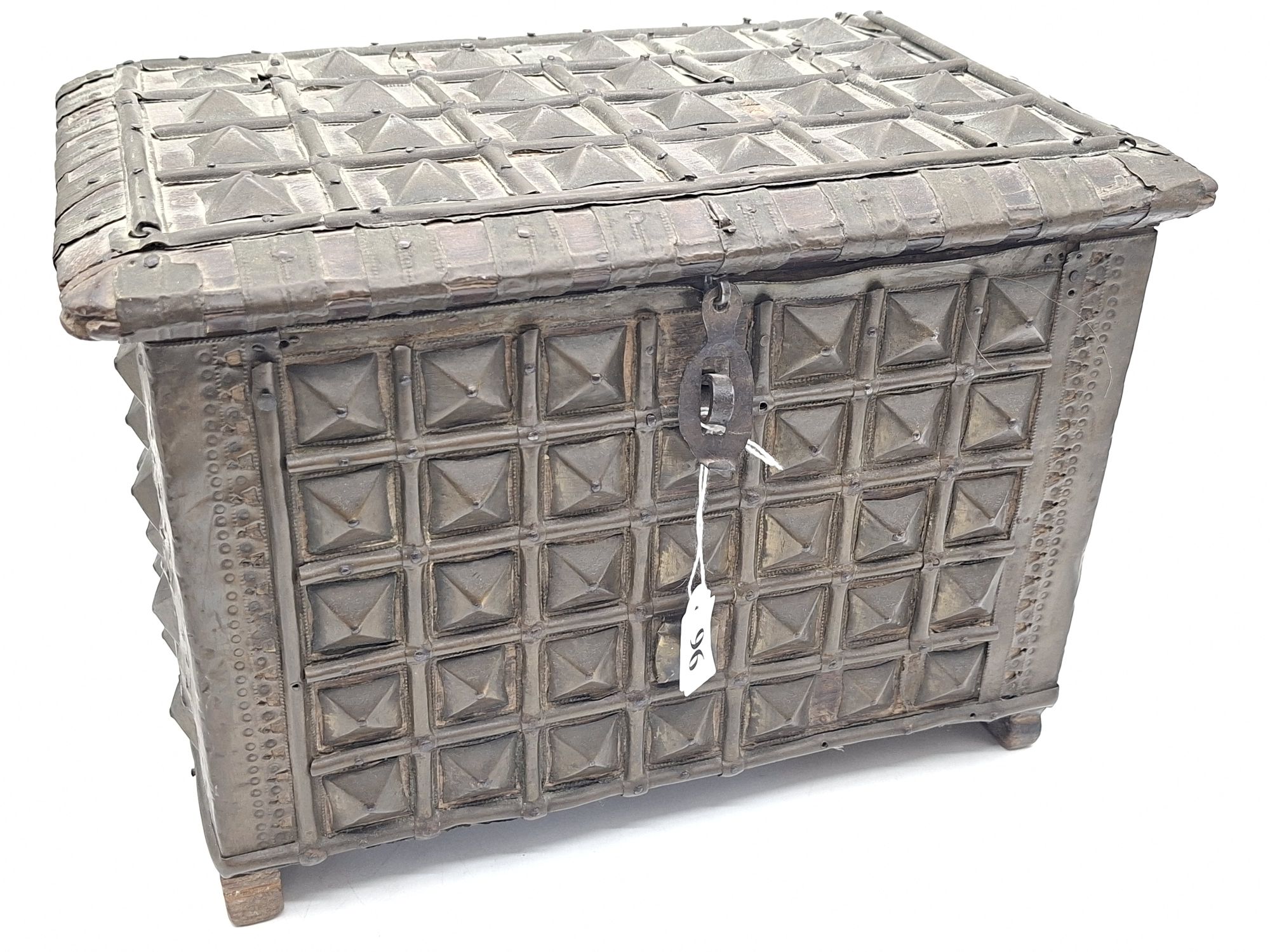 96 · INDIAN BRASS CLAD BOX
