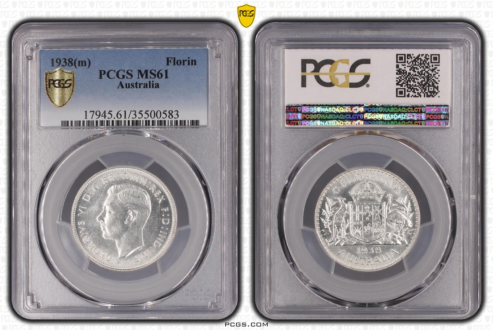 Florin, 1938(m), PCGS MS61