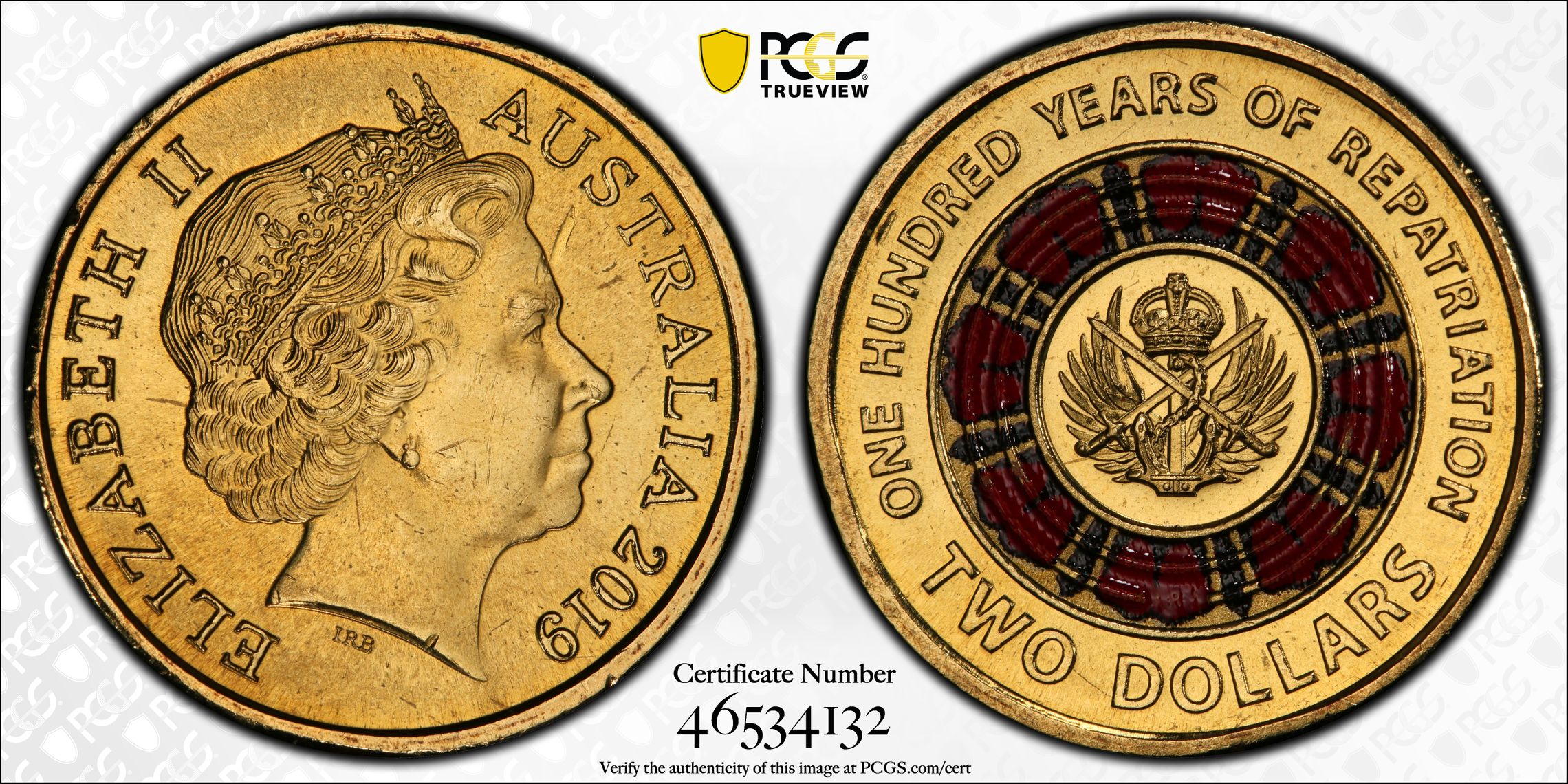 Elizabeth II, 100 Years of Repatriation, Two Dollar, 2019, PCGS MS65