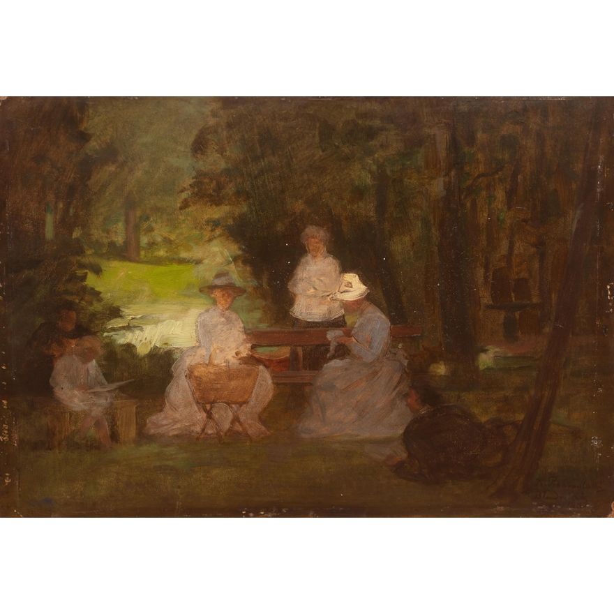 Kazimierz Pochwalski | Scena ogrodowa, 1887 r.