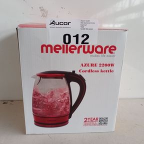 MELLERWARE KETTLE 360 DEGREE CORDLESS GLASS RED 1.8L 2200W