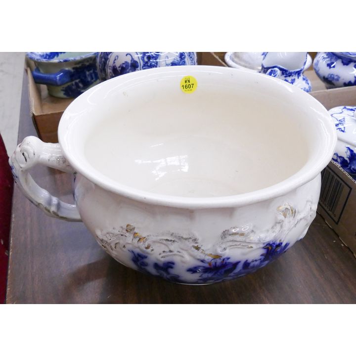 Flow Blue Chamber Pot- 11''