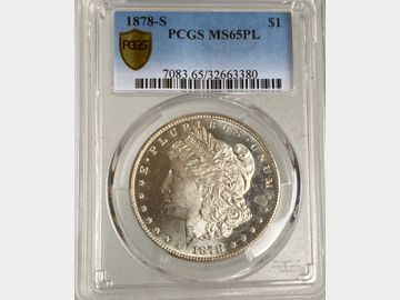 1878 USA 'San Francisco Mint' Morgan Silver Dollar PCGS MS65PL