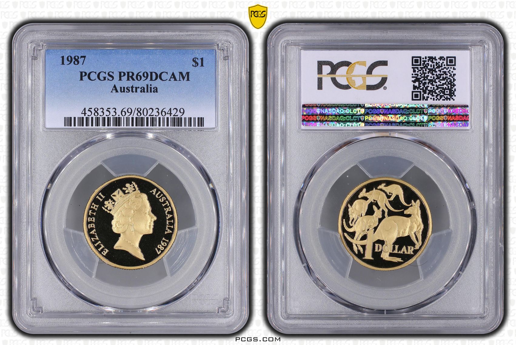 One Dollar, 1987, PCGS PR69DCAM