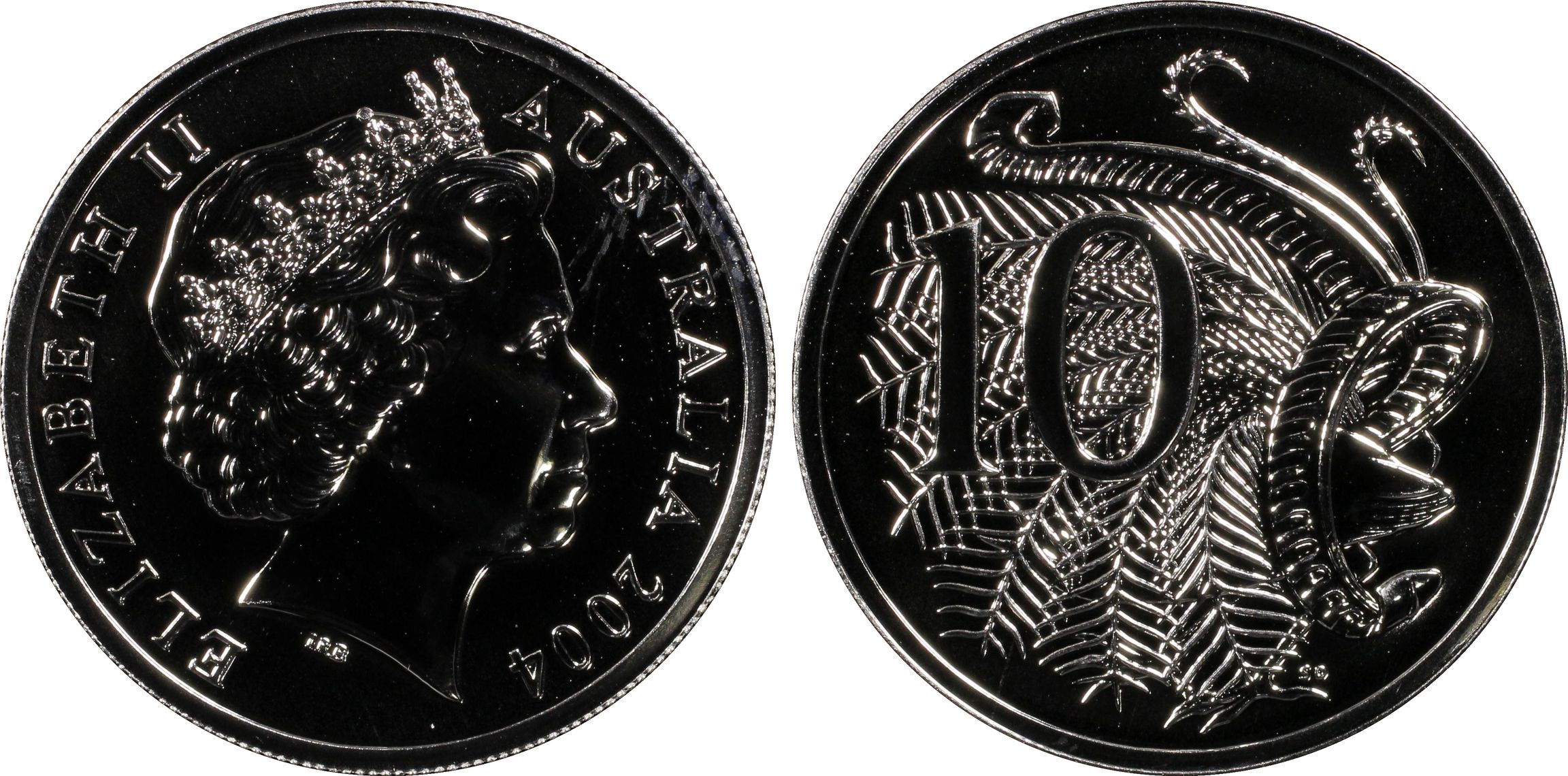 , Ten Cent, 2004, PCGS MS68