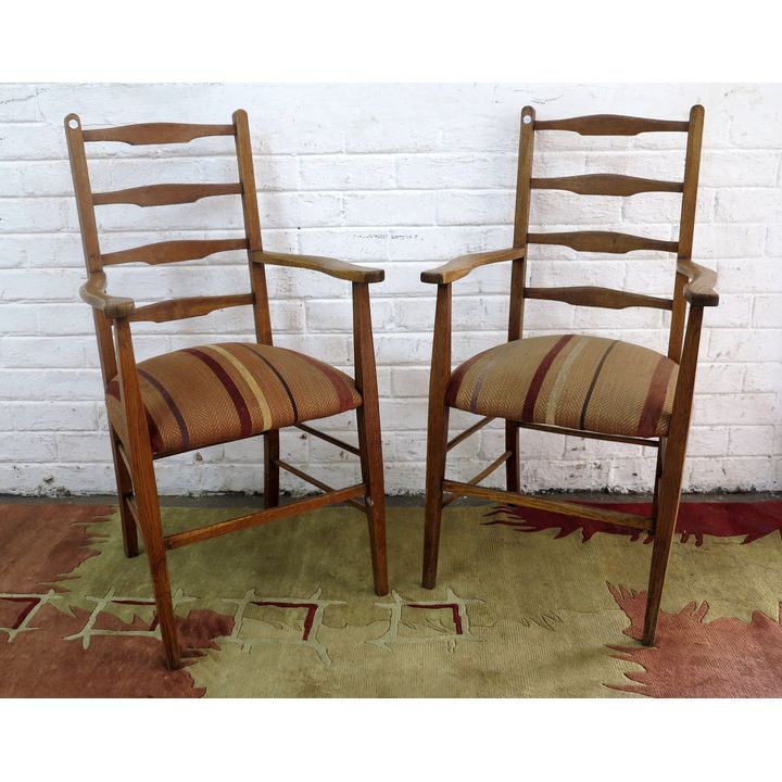 PAIR OF OAK CARVERS