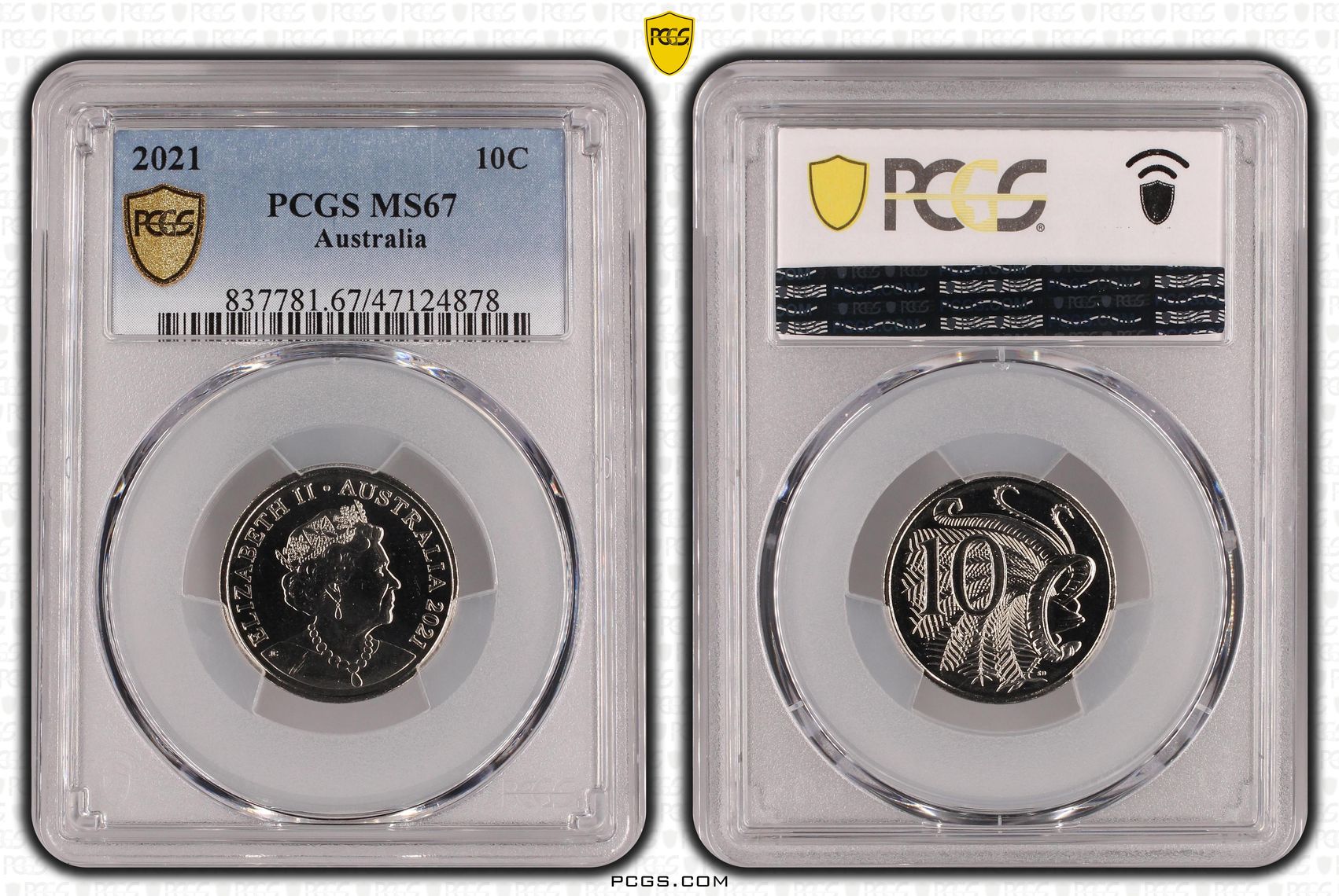 , Ten Cent, 2021, PCGS MS67