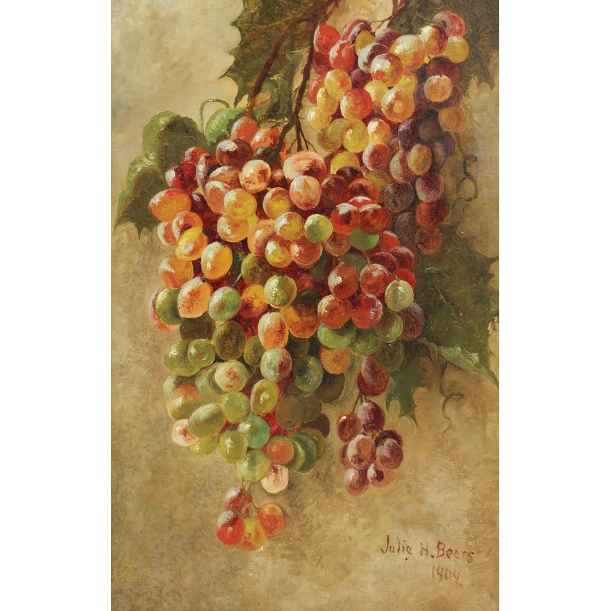 Julie Hart Beers ''Grapes'' 1904 Oil