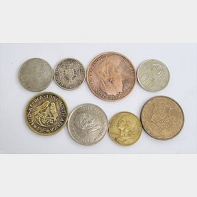 ASSORTED ANTIQUE COINS FROM VARIOUS COUNTRIES