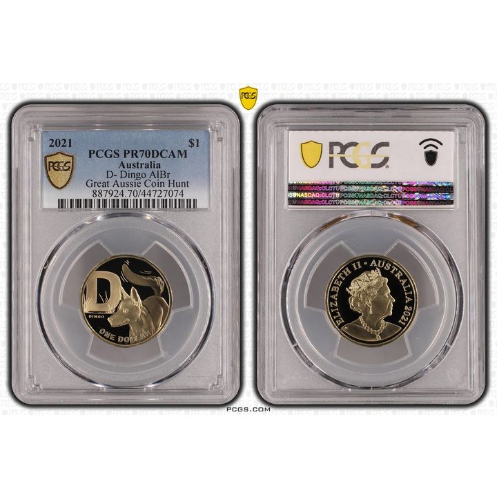 Elizabeth II, D- Dingo, One Dollar, 2021, PCGS PR 70DCAM