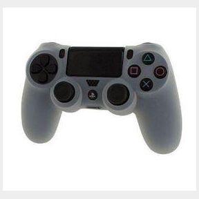 Pro Soft Silicone Protective Cover with Ribbed Handle Grip Clear White (PS4)|