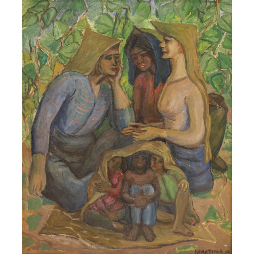 Martina Gangle ''The Hop Pickers Family'' Oil
