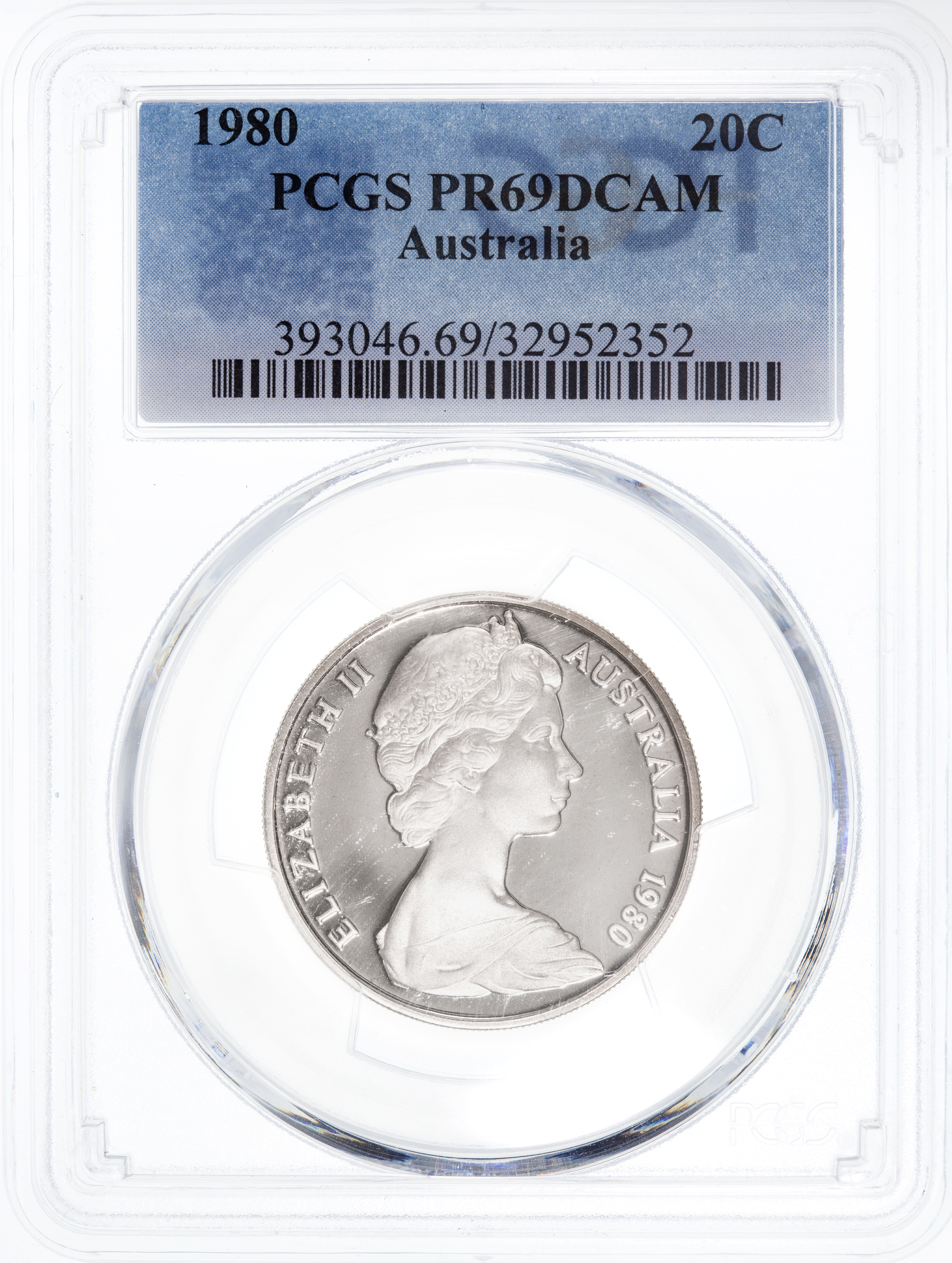 Twenty Cent, 1980, PCGS PR69DCAM